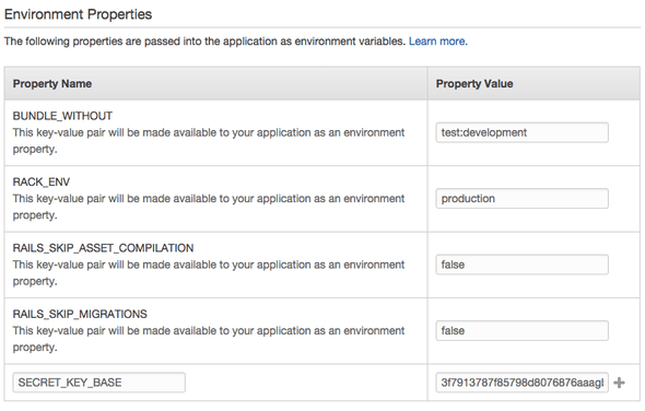 AWS Environment variables