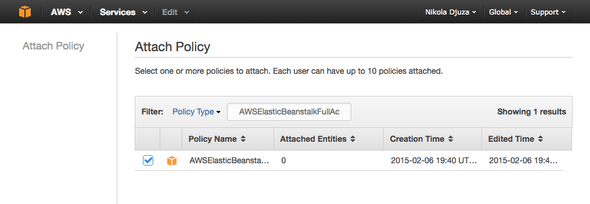 Attach Policy