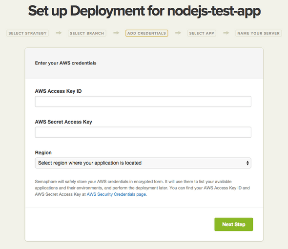 Node.js AWS Credentials